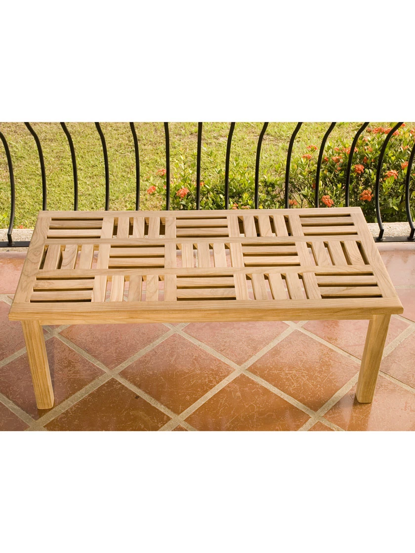 Basketweave Rectangular Table, Large 4 Basketweave Rectangular Table, Large - Image 4