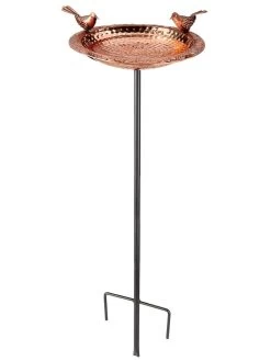 Pure Copper Bird Bath With Two Copper Birds And Multipronged Garden Pole 10 Pure Copper Bird Bath With Two Copper Birds And Multipronged Garden Pole -Green Haven Shop 3 4 crop 8613378 06v