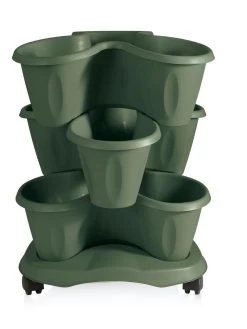 Trifoglio 3-Tier Planter On Wheels -Green Haven Shop 3 4 crop 8613625 03V