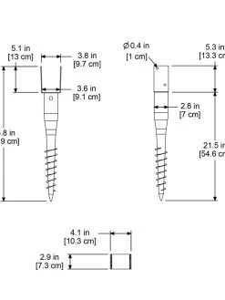 No-Dig Ground Screw For Mailpost 5 No-Dig Ground Screw For Mailpost -Green Haven Shop 8587086 02V tif