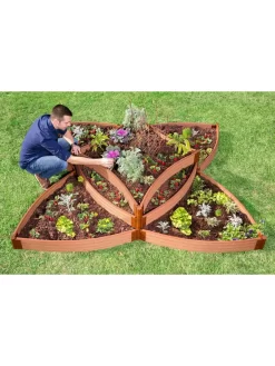 Classic Sienna Raised Garden Bed Versailles Sunburst With 1" Boards -Green Haven Shop 8589503 01v