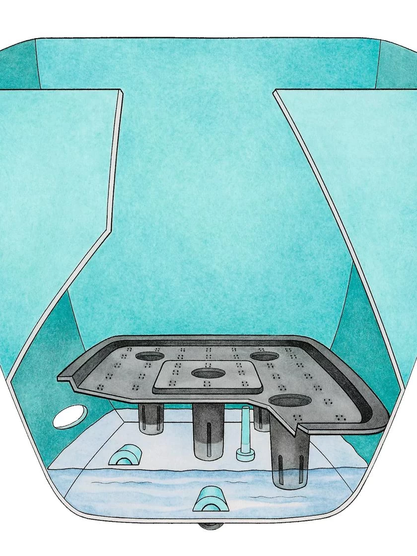 Viva Square Self-Watering Rolling Planter, 17.5" Diameter 2 Viva Square Self-Watering Rolling Planter, 17.5" Diameter - Image 2