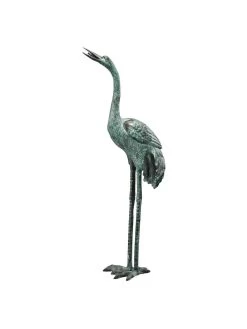 Bronze Crane Statues, Large 5 Bronze Crane Statues, Large -Green Haven Shop 8589919 001v