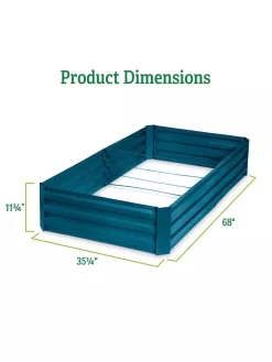 Demeter Corrugated Metal Raised Bed, 34" X 68" 10 Demeter Corrugated Metal Raised Bed, 34" X 68" -Green Haven Shop 8594183 dims GSC