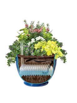 Mazzano Self-Watering Planters -Green Haven Shop 8596570 SWMazzano19 Blue art tif