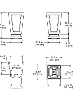 Kensington Self-Watering Tall Patio Planter, 25" 11 Kensington Self-Watering Tall Patio Planter, 25" -Green Haven Shop 8598549 07V tif