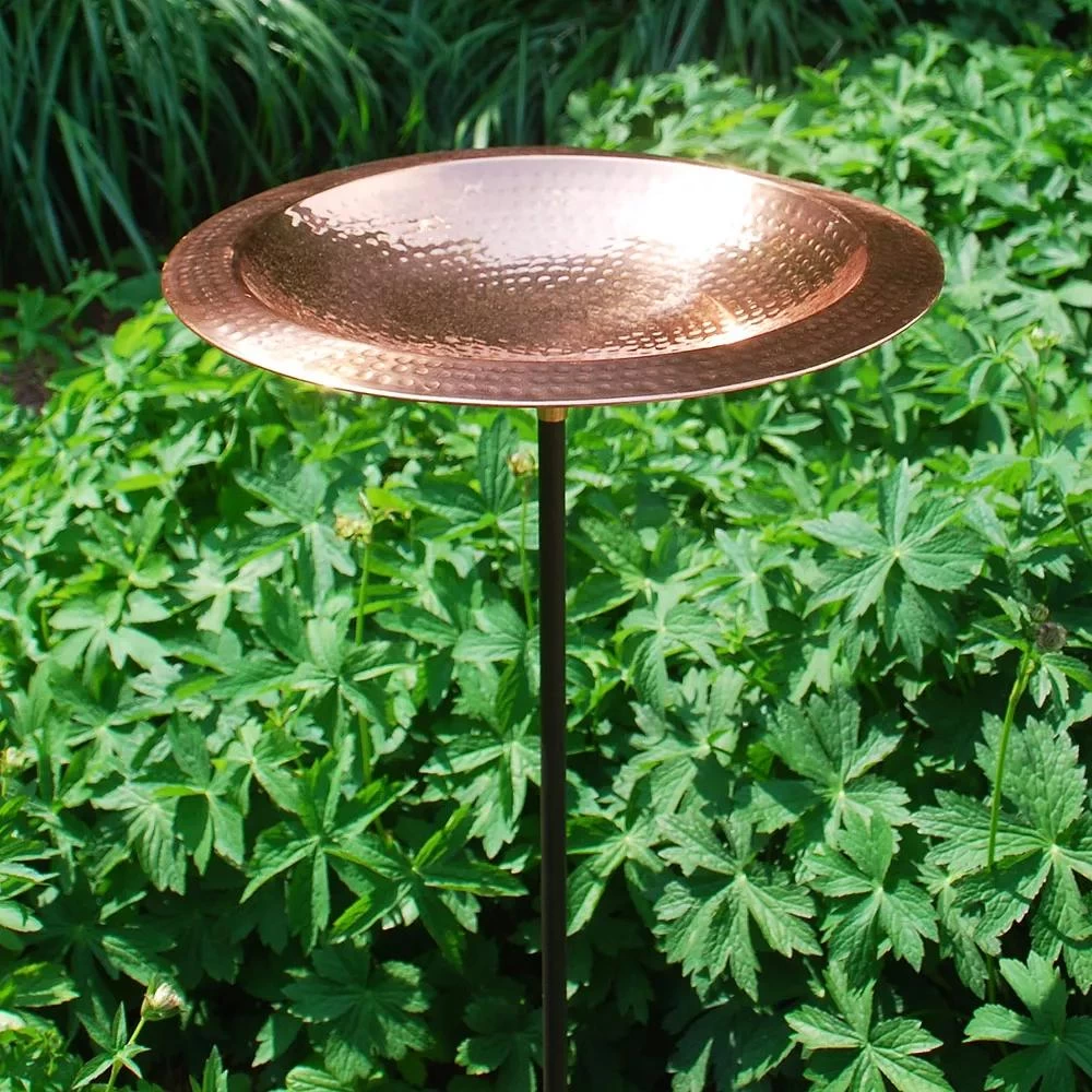 Achla Designs Hammered Copper Bowl Bird Bath 1 Achla Designs Hammered Copper Bowl Bird Bath