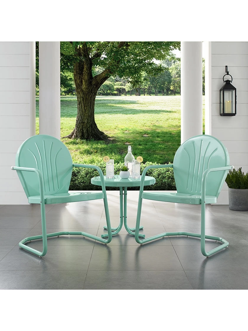 Crosley Griffith Two Chairs & Side Table Outdoor Seating Set 1 Crosley Griffith Two Chairs & Side Table Outdoor Seating Set