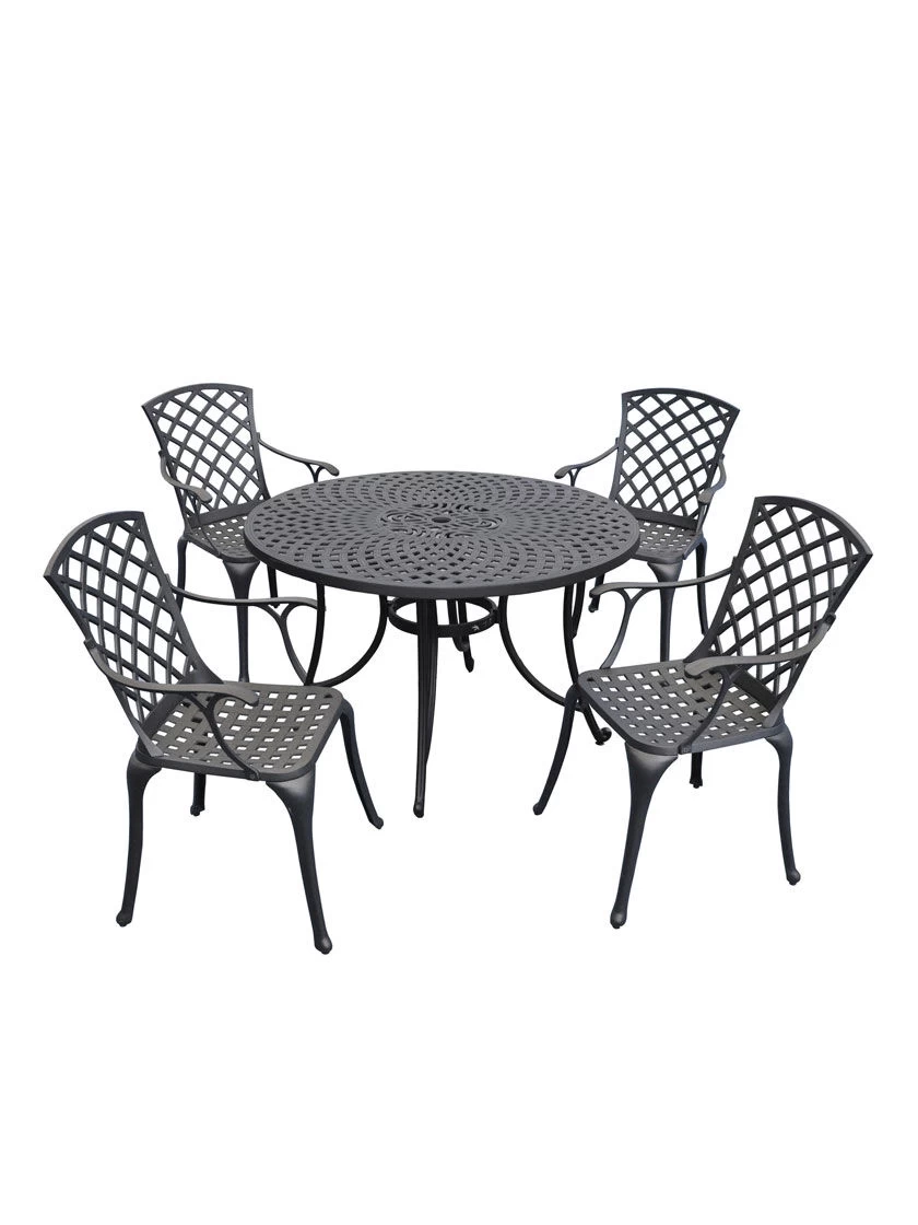 Crosley Sedona Five-Piece Outdoor Dining Set With High Back Armchairs 3 Crosley Sedona Five-Piece Outdoor Dining Set With High Back Armchairs - Image 3