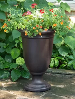 Ellington Self-Watering Urn Planter, 24" 10 Ellington Self-Watering Urn Planter, 24" -Green Haven Shop 8600110 02V tif