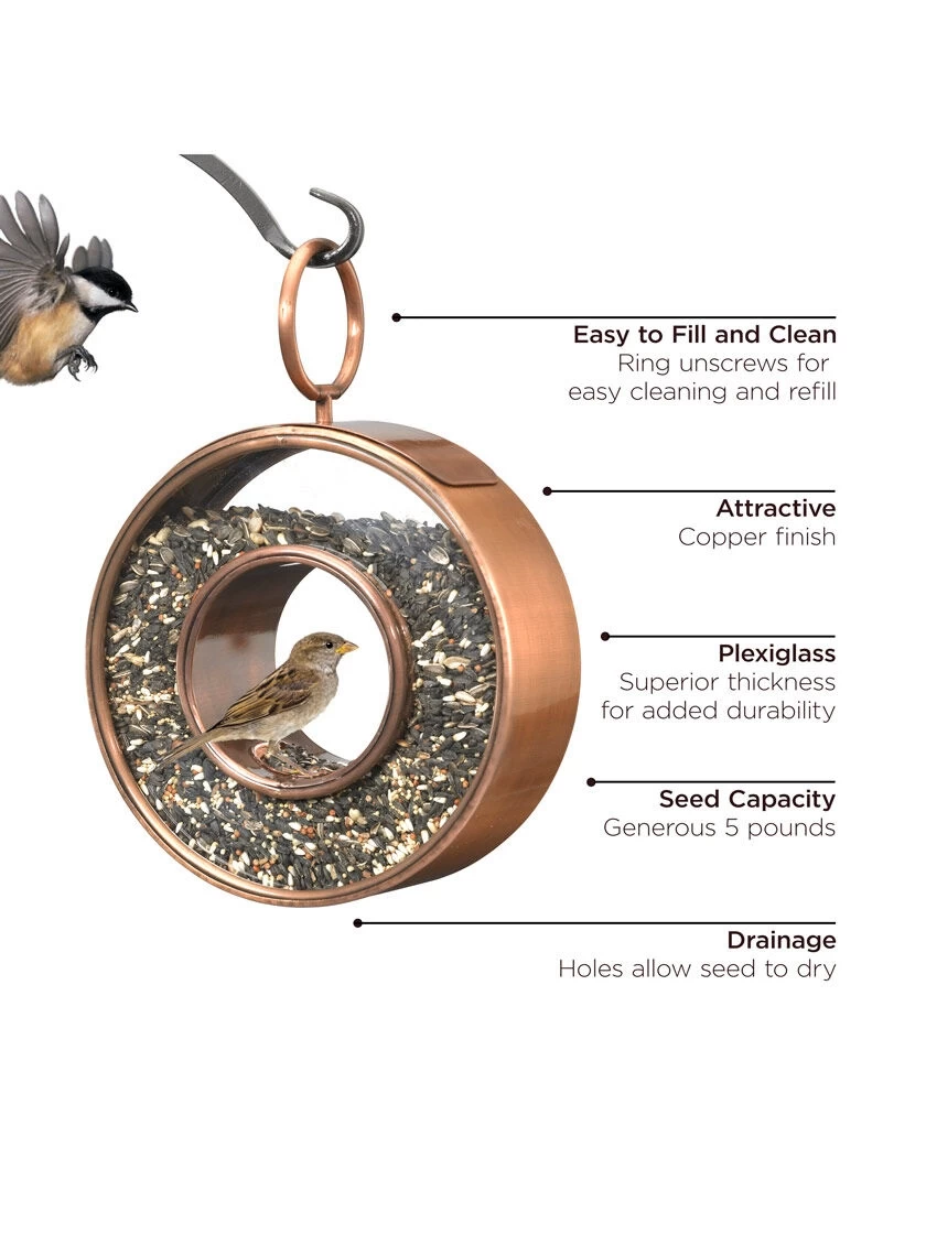 Fly-Thru™ Bird Feeder With Copper Finish 3 Fly-Thru™ Bird Feeder With Copper Finish - Image 3