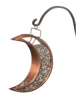 Crescent Moon Bird Feeder With Copper Finish 5 Crescent Moon Bird Feeder With Copper Finish -Green Haven Shop 8600194 02v