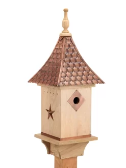 Copper Shingled Roof Bird House -Green Haven Shop 8600197 02v