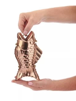 Fish Pure Copper Rain Chain, 8.5' -Green Haven Shop 8600209 02V tif