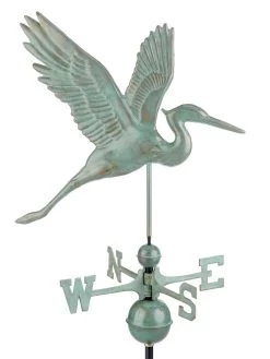 Graceful Blue Heron Copper Weathervane 9 Graceful Blue Heron Copper Weathervane -Green Haven Shop 8600374 05v graceful blue heron weathervane blue verde
