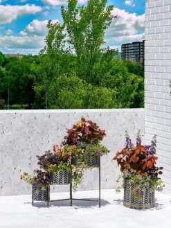 Galvanized Grow Bag Triple Planters With Stand 11 Galvanized Grow Bag Triple Planters With Stand -Green Haven Shop 8609180 0344 tif