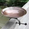 Achla Designs Burnt Copper Birdbath With Over-the-Rail Bracket
