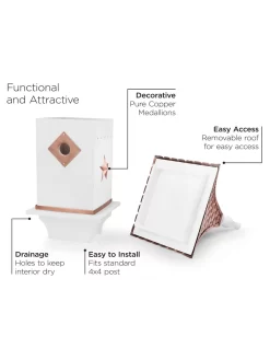 Villa Copper Shingle Bird House -Green Haven Shop 8609499 03v