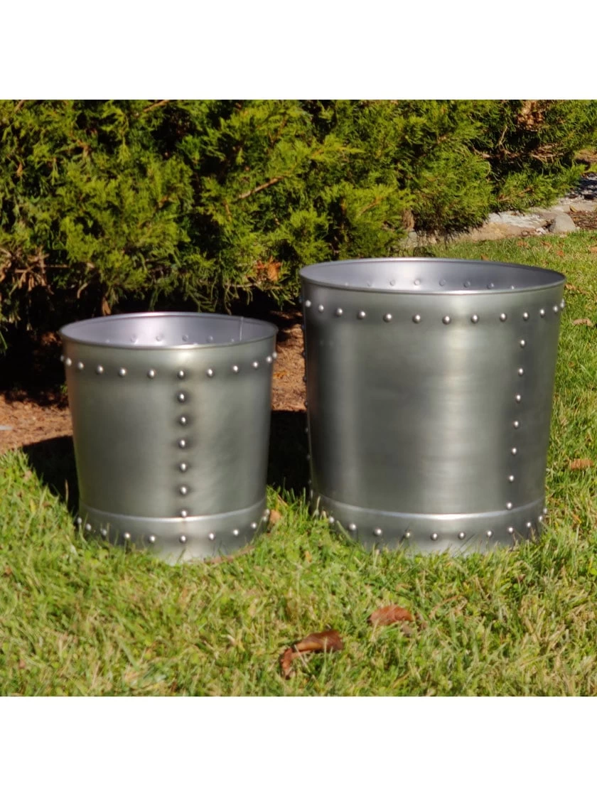 Riveted Planters, Set Of 2 2 Riveted Planters, Set Of 2 - Image 2