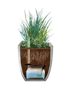 Self-Watering LavaStone® Modern Square 11 Self-Watering LavaStone® Modern Square -Green Haven Shop 8610250 SWInsert art 8inSq tif