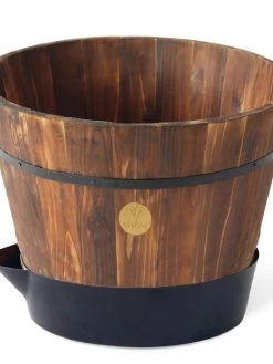 VegTrug® Build-a-Barrel Wooden Planter With Self-Watering Reservoir Tray, 18" -Green Haven Shop 8610253 06V tif