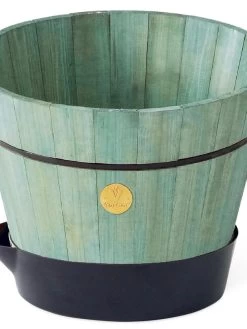 VegTrug® Build-a-Barrel Wooden Planter With Self-Watering Reservoir Tray, 18" -Green Haven Shop 8610253 07V tif