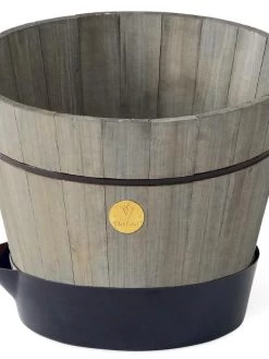 VegTrug® Build-a-Barrel Wooden Planter With Self-Watering Reservoir Tray, 18" -Green Haven Shop 8610253 08V tif