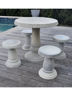 Patio Set, Round Table & 4 Stools 11 Patio Set, Round Table & 4 Stools -Green Haven Shop 8610576 03v