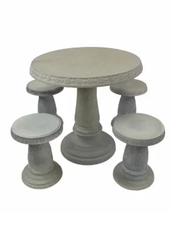 Patio Set, Round Table & 4 Stools 13 Patio Set, Round Table & 4 Stools -Green Haven Shop 8610576 05v