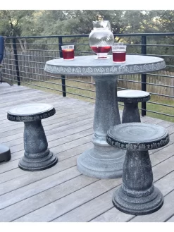 Patio Set, Round Table & 4 Stools 12 Patio Set, Round Table & 4 Stools -Green Haven Shop 8610576 11v