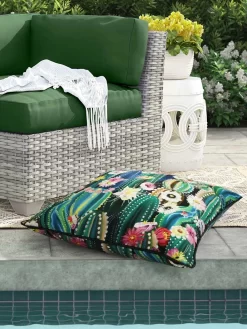 Outdoor Decor™ Floor Pillows, 24" X 24" 10 Outdoor Decor™ Floor Pillows, 24" X 24" -Green Haven Shop 8611118 109v cact outdoor floor deco pillow 24x24 multi cactus