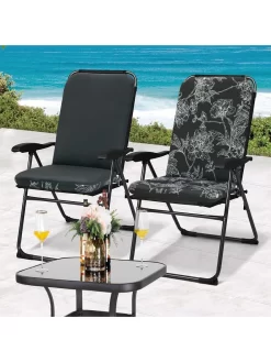 Outdoor Decor™ Seat Pad High Back Cushions, 20" X 45" 13 Outdoor Decor™ Seat Pad High Back Cushions, 20" X 45" -Green Haven Shop 8611125 102v bkf outdoor seat pad high back cushions 20x45 black flowers