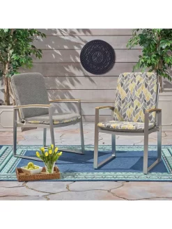 Outdoor Decor™ Seat Pad High Back Cushions, 20" X 45" 15 Outdoor Decor™ Seat Pad High Back Cushions, 20" X 45" -Green Haven Shop 8611125 108v ctlv outdoor seat pad high back cushions 20x45 citrus leaves