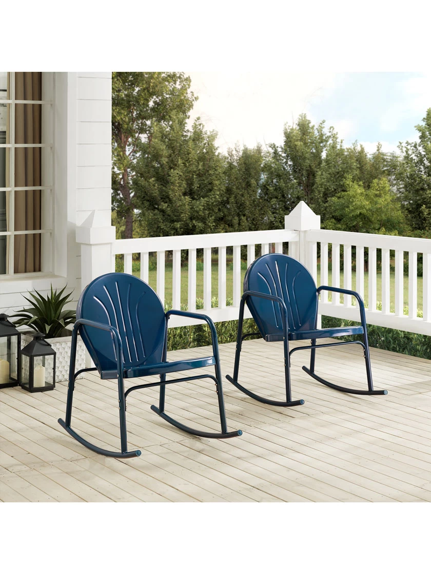 Crosley Griffith 2-piece Outdoor Rocking Chair Set 4 Crosley Griffith 2-piece Outdoor Rocking Chair Set - Image 4