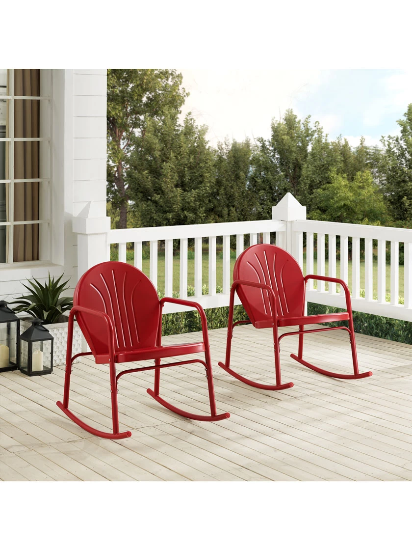 Crosley Griffith 2-piece Outdoor Rocking Chair Set 2 Crosley Griffith 2-piece Outdoor Rocking Chair Set - Image 2