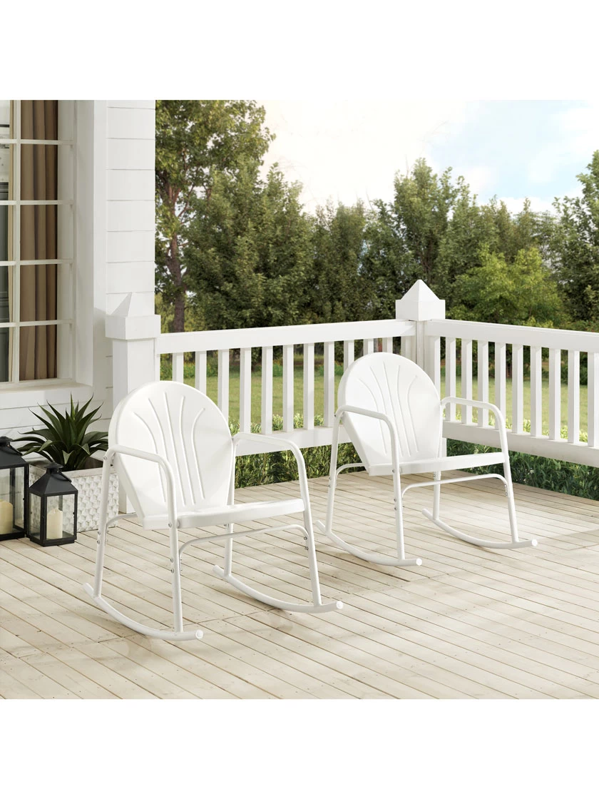 Crosley Griffith 2-piece Outdoor Rocking Chair Set 8 Crosley Griffith 2-piece Outdoor Rocking Chair Set - Image 8
