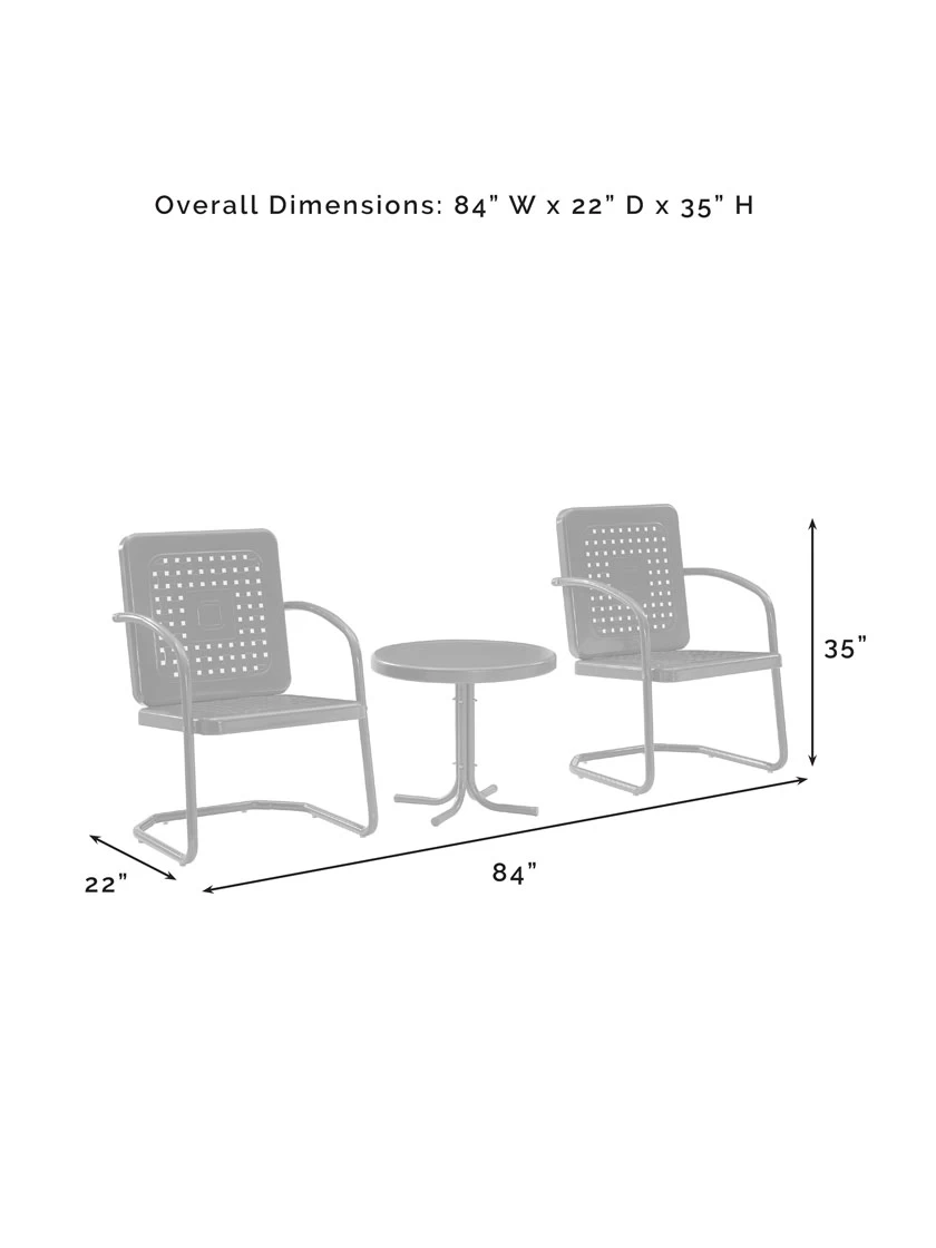 Crosley Bates 3-piece Outdoor Dining Chair Set 11 Crosley Bates 3-piece Outdoor Dining Chair Set - Image 11