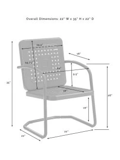 Crosley Bates 3-piece Outdoor Dining Chair Set 20 Crosley Bates 3-piece Outdoor Dining Chair Set -Green Haven Shop 8611583 09v