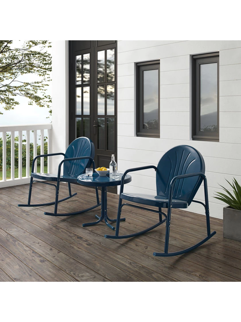 Crosley Griffith 3-piece Outdoor Rocking Chair Set 2 Crosley Griffith 3-piece Outdoor Rocking Chair Set - Image 2