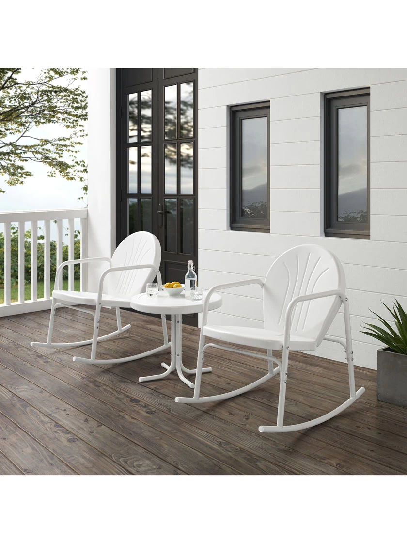 Crosley Griffith 3-piece Outdoor Rocking Chair Set 7 Crosley Griffith 3-piece Outdoor Rocking Chair Set - Image 7