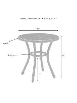 Crosley Palm Harbor Outdoor Wicker Round Side Table 9 Crosley Palm Harbor Outdoor Wicker Round Side Table -Green Haven Shop 8611949 05v