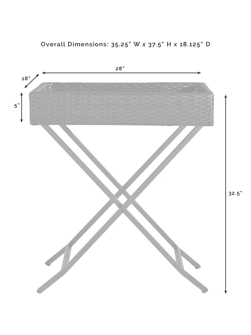 Crosley Palm Harbor Outdoor Wicker Butler Tray 5 Crosley Palm Harbor Outdoor Wicker Butler Tray - Image 5