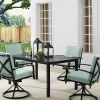 Crosley Kaplan 5Pc Outdoor Dining Set With Swivel Chairs