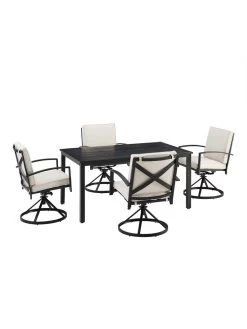 Crosley Kaplan 5Pc Outdoor Dining Set With Swivel Chairs 22 Crosley Kaplan 5Pc Outdoor Dining Set With Swivel Chairs -Green Haven Shop 8611955 17v