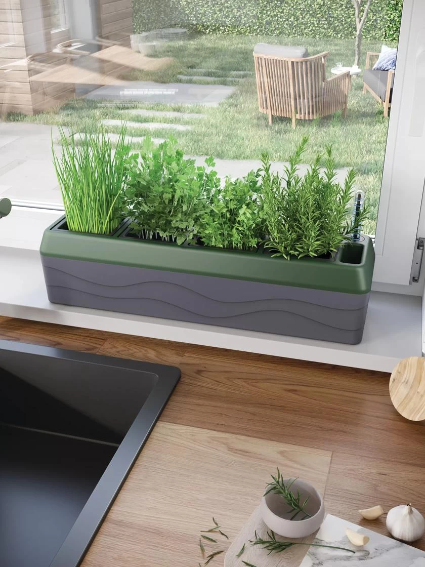 Provence Self-Watering Herb Planter 1 Provence Self-Watering Herb Planter