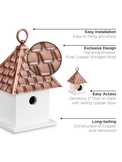 Bird House Bungalow With Copper Roof -Green Haven Shop 8612197 04v