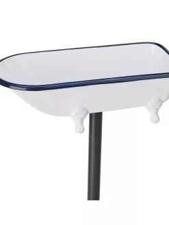 White Enamel Bathtub Birdbath -Green Haven Shop 8612266 04V jpeg