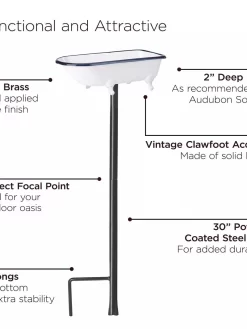 White Enamel Bathtub Birdbath -Green Haven Shop 8612266 06V jpeg