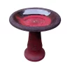 Exaco Enduro Clay Scroll Vine Birdbath