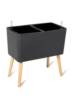 Ava Self-Watering Rectangular Planter -Green Haven Shop 8612691 217 ava self watering rectangular planter gray